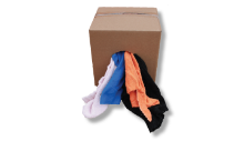 Picture of 10 lb. box of Wiping Rags (Colored Knit)